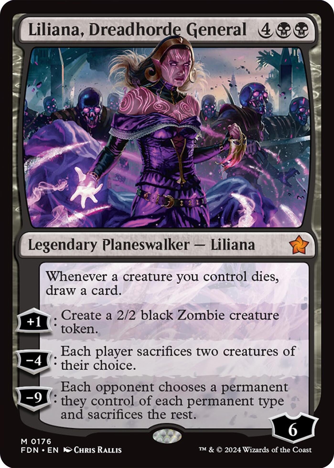 Image for Liliana, Dreadhorde General (176) (FDN) - Magic: The Gathering