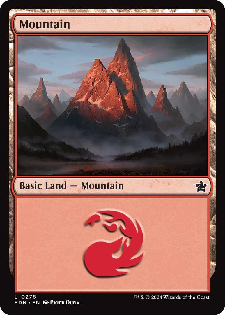 Image for Mountain (0278) (278) (FDN) - Magic: The Gathering