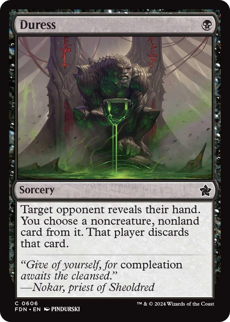 Image for Duress (606) (FDN) - Magic: The Gathering
