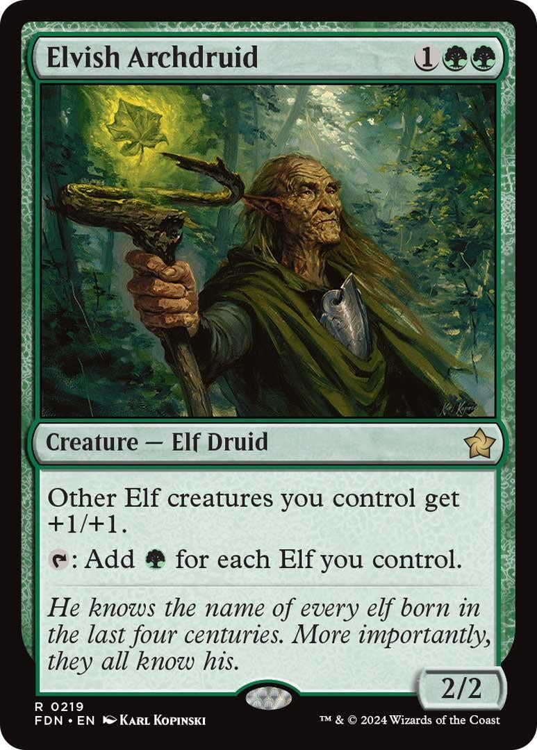 Image for Elvish Archdruid (219) (FDN) - Magic: The Gathering