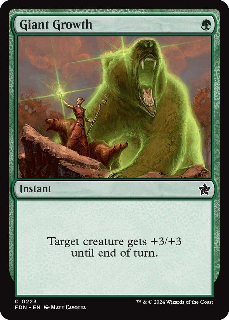 Image for Giant Growth (223) (FDN) - Magic: The Gathering
