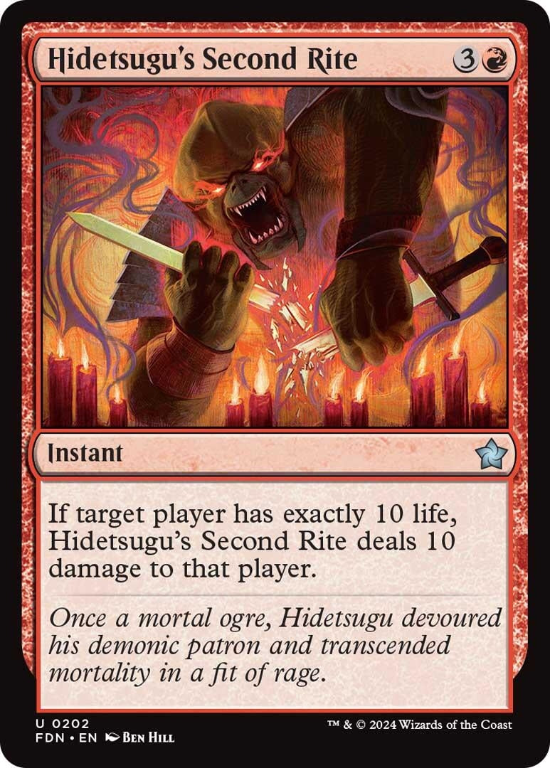 Image for Hidetsugu's Second Rite (202) (FDN) - Magic: The Gathering