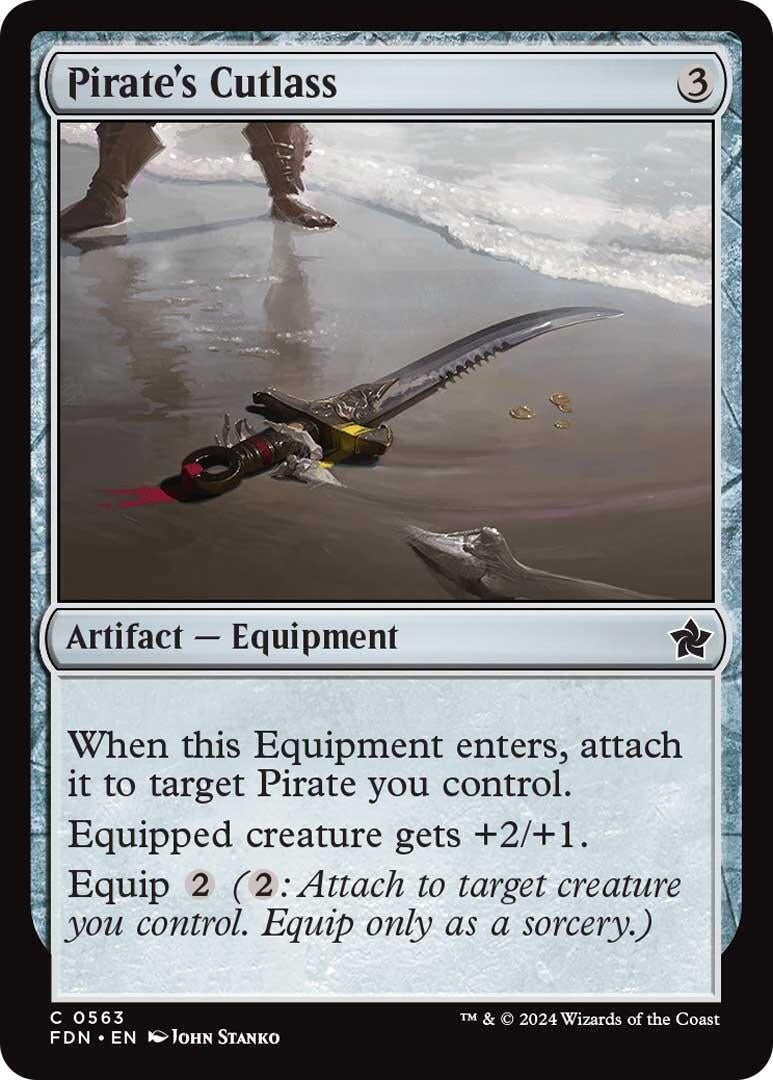 Image for Pirate's Cutlass (563) (FDN) - Magic: The Gathering