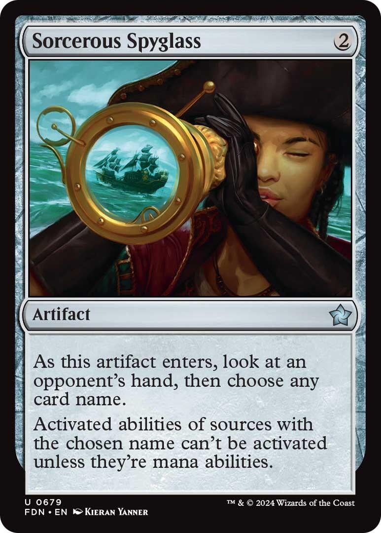 Image for Sorcerous Spyglass (679) (FDN) - Magic: The Gathering