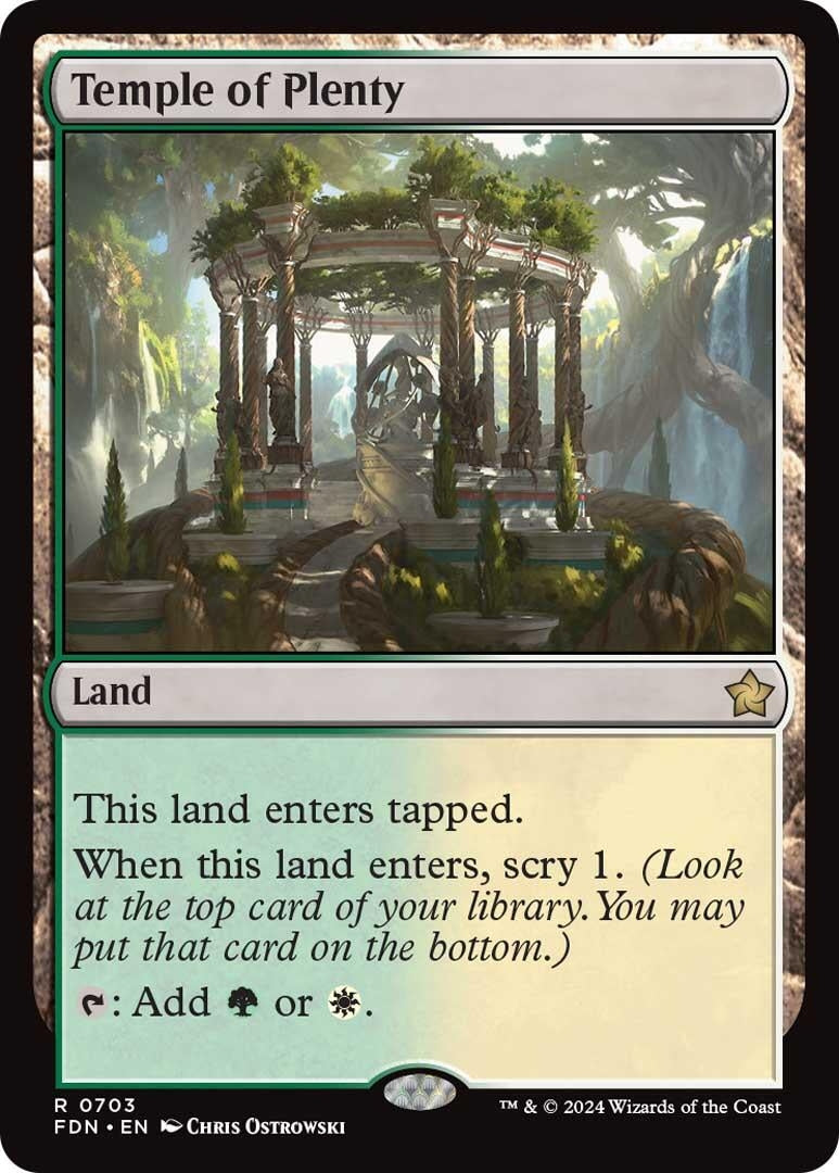 Image for Temple of Plenty (703) (FDN) - Magic: The Gathering