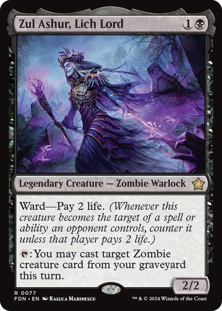 Image for Zul Ashur, Lich Lord (77) (FDN) - Magic: The Gathering