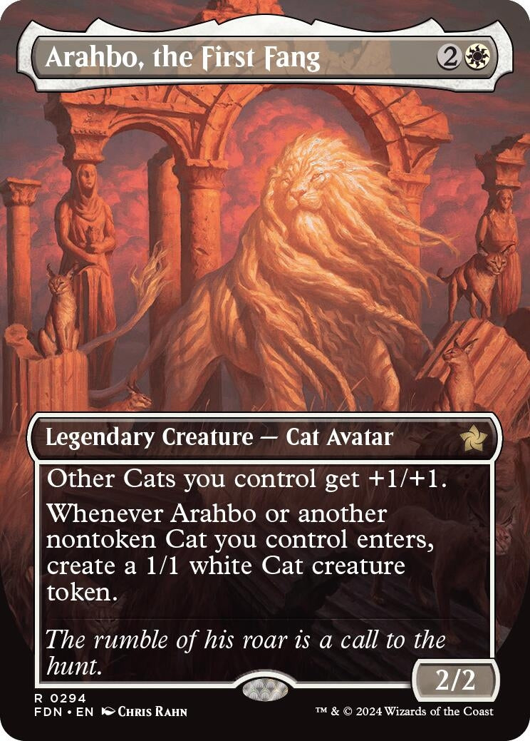 Image for Arahbo, the First Fang (Borderless) (294) (FDN) - Magic: The Gathering