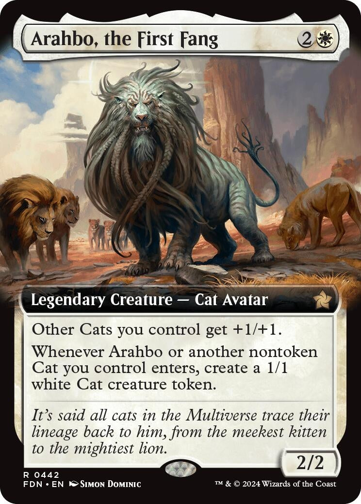 Image for Arahbo, the First Fang (Extended Art) (442) (FDN) - Magic: The Gathering