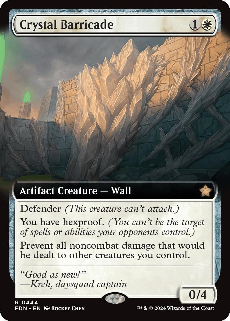 Image for Crystal Barricade (Extended Art) (444) (FDN) - Magic: The Gathering