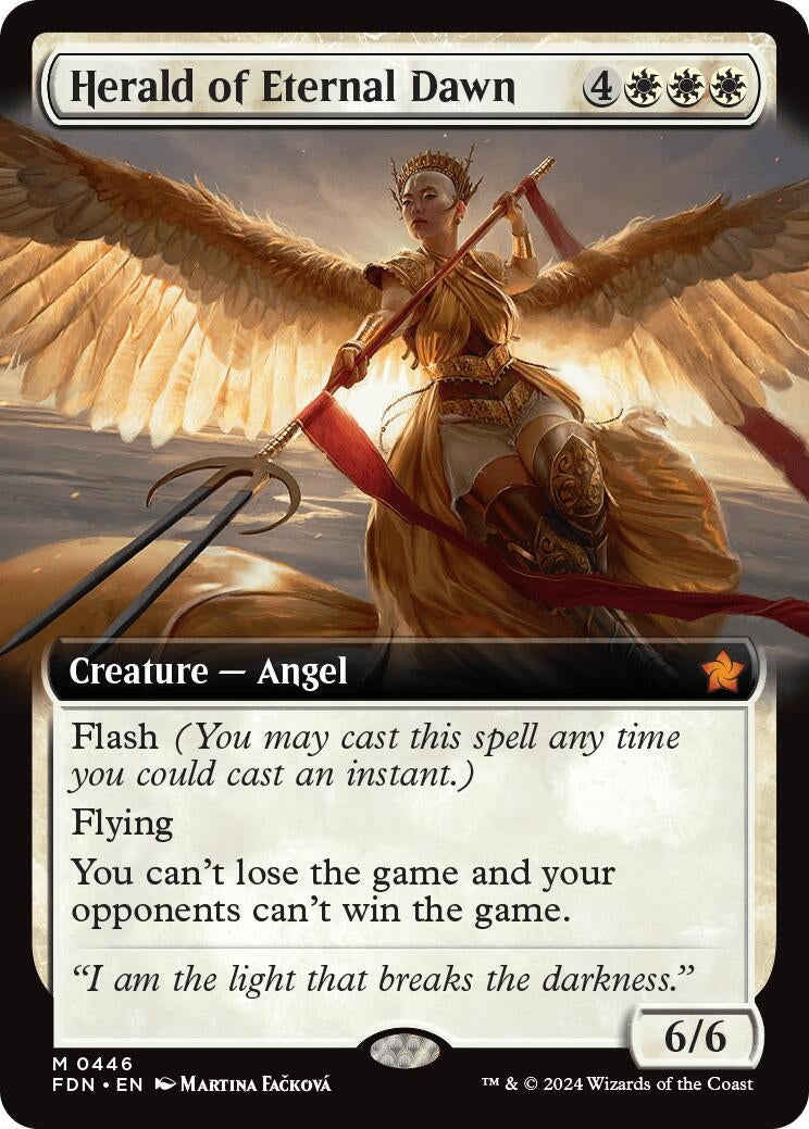 Image for Herald of Eternal Dawn (Extended Art) (446) (FDN) - Magic: The Gathering