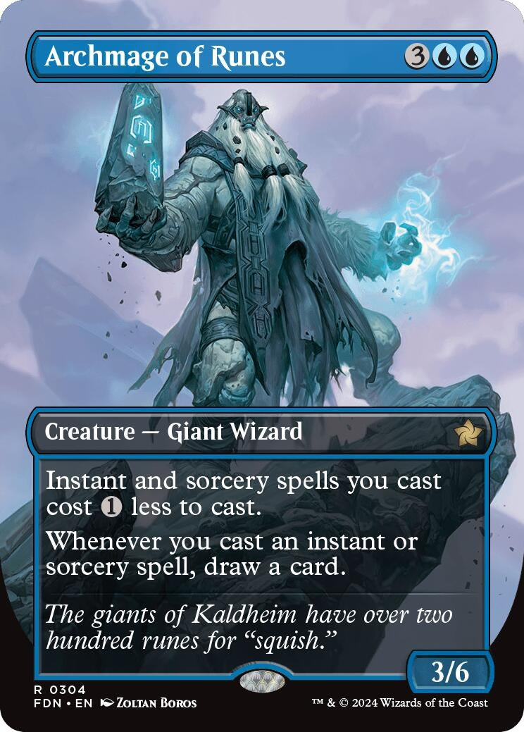Image for Archmage of Runes (Borderless) (304) (FDN) - Magic: The Gathering