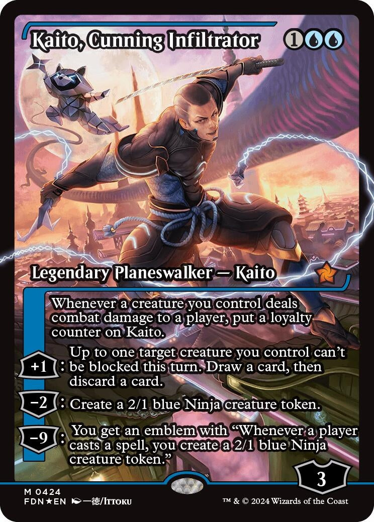 Image for Kaito, Cunning Infiltrator (Showcase) (424) (FDN) - Magic: The Gathering