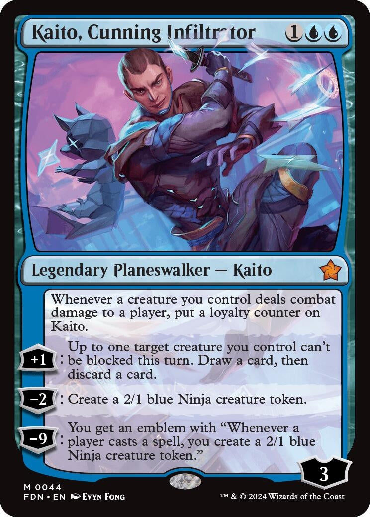Image for Kaito, Cunning Infiltrator (44) (FDN) - Magic: The Gathering