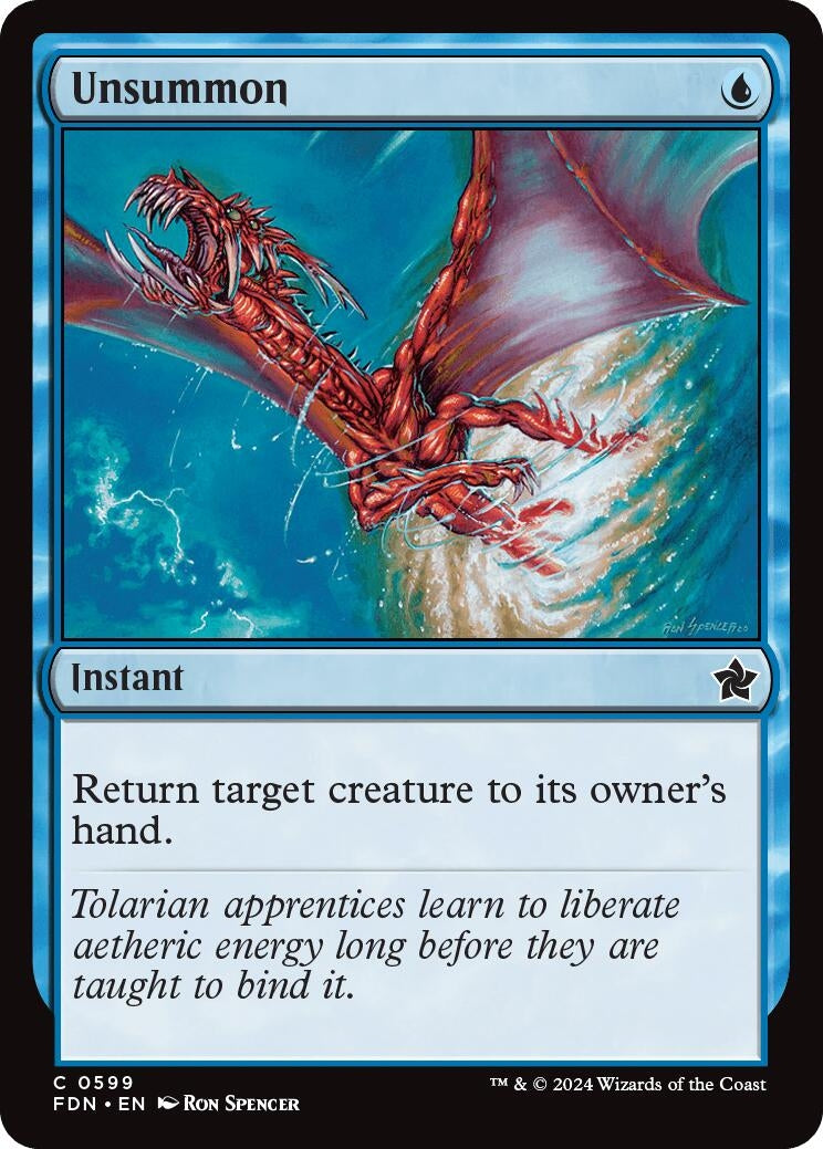 Image for Unsummon (0599) (599) (FDN) - Magic: The Gathering