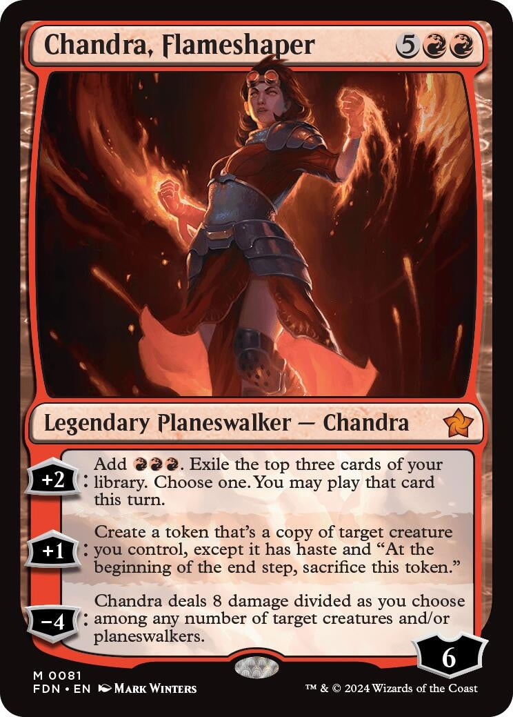 Image for Chandra, Flameshaper (81) (FDN) - Magic: The Gathering