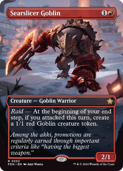 Searslicer Goblin (Borderless) (332) (FDN)
