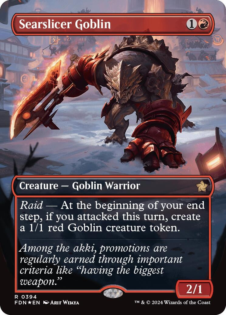 Image for Searslicer Goblin (Borderless) (Mana Foil) (394) (FDN) - Magic: The Gathering