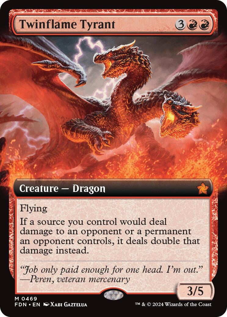Image for Twinflame Tyrant (Extended Art) (469) (FDN) - Magic: The Gathering