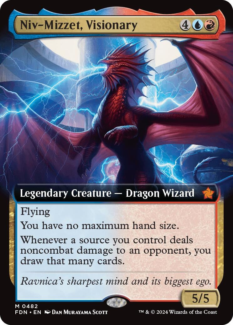 Image for Niv-Mizzet, Visionary (Extended Art) (482) (FDN) - Magic: The Gathering