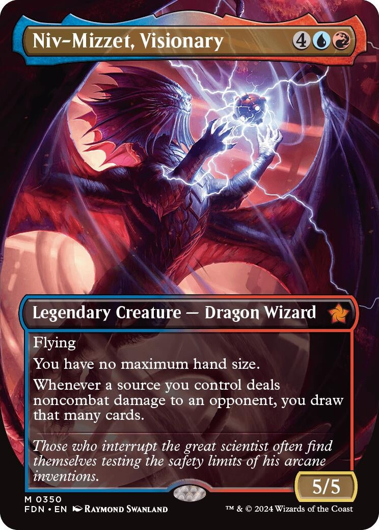 Image for Niv-Mizzet, Visionary (Borderless) (350) (FDN) - Magic: The Gathering