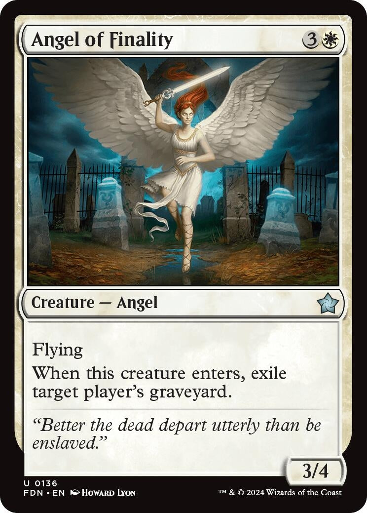 Image for Angel of Finality (136) (FDN) - Magic: The Gathering