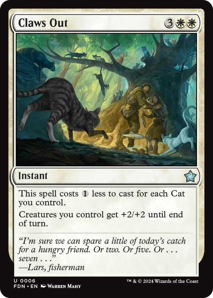 Image for Claws Out (6) (FDN) - Magic: The Gathering