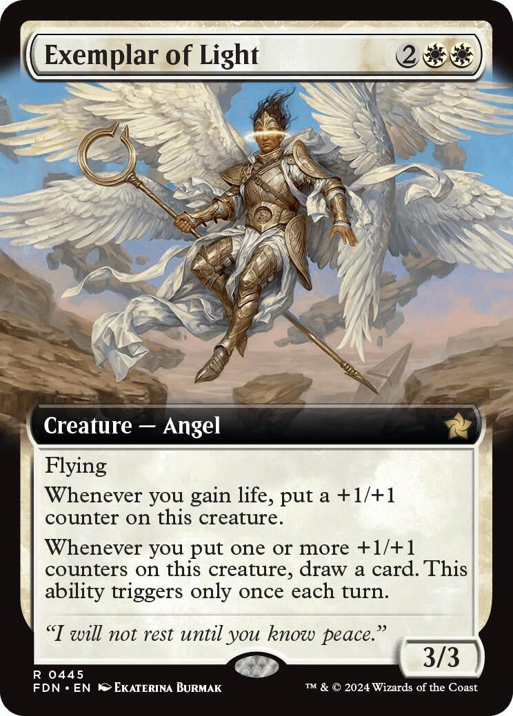 Image for Exemplar of Light (Extended Art) (445) (FDN) - Magic: The Gathering