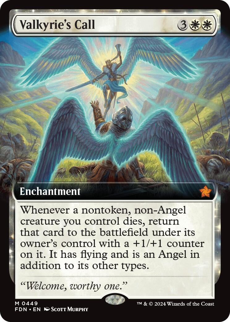 Image for Valkyrie's Call (Extended Art) (449) (FDN) - Magic: The Gathering