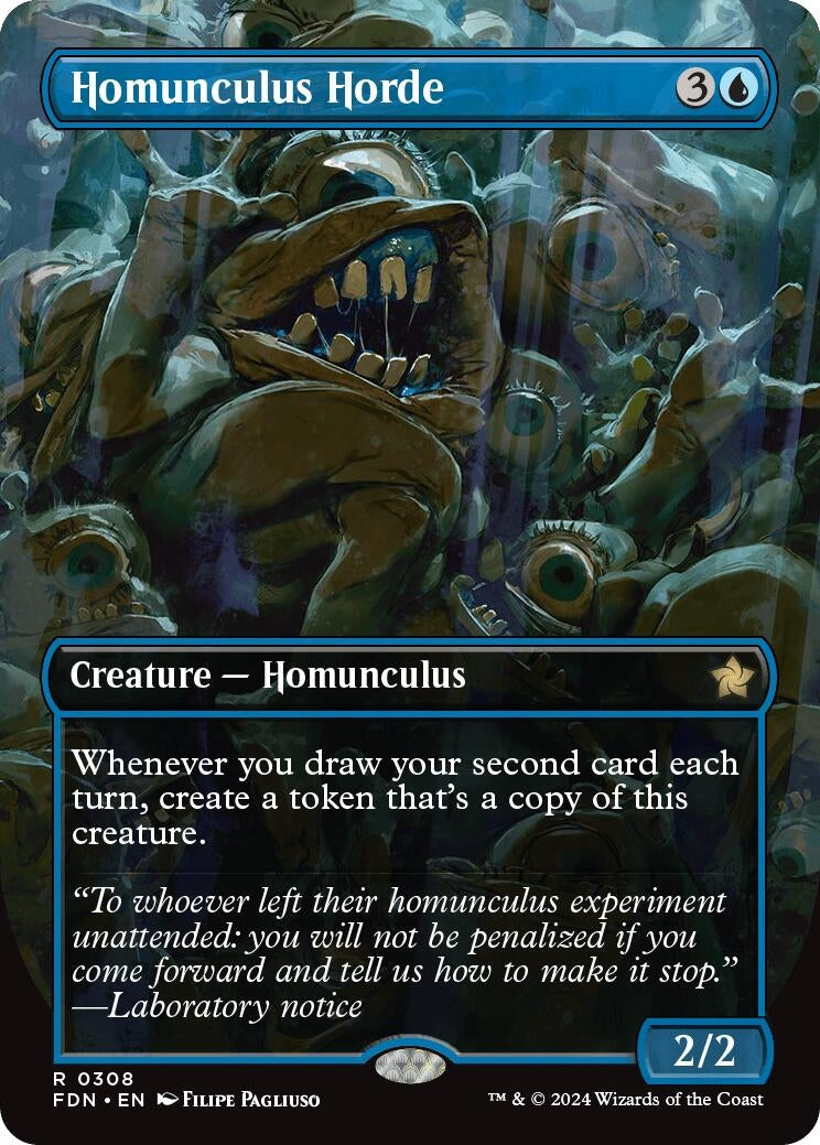 Image for Homunculus Horde (Borderless) (308) (FDN) - Magic: The Gathering