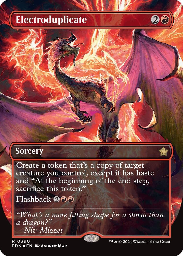 Image for Electroduplicate (Borderless) (Mana Foil) (390) (FDN) - Magic: The Gathering