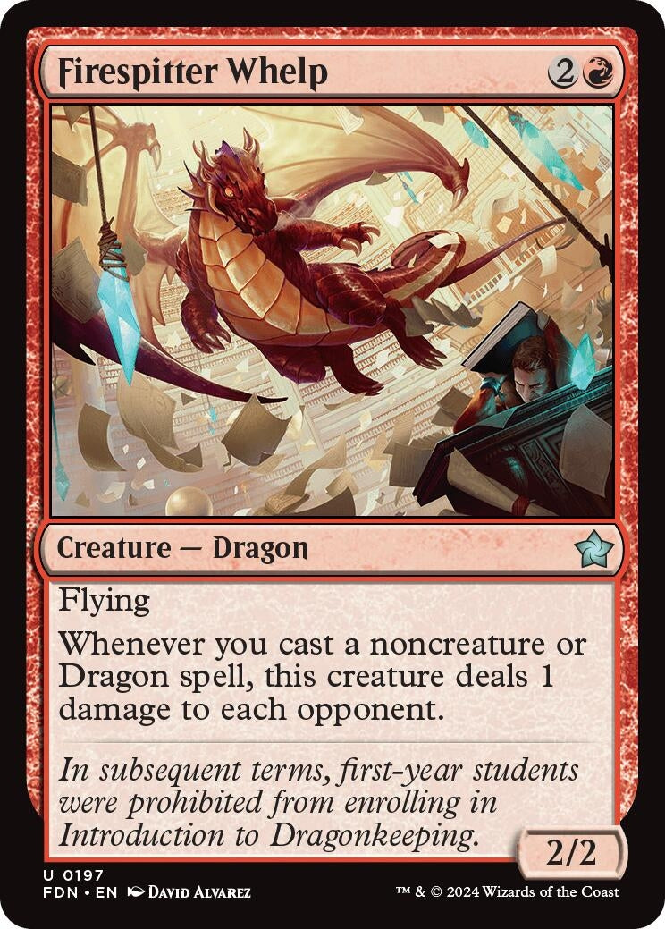 Image for Firespitter Whelp (0197) (197) (FDN) - Magic: The Gathering