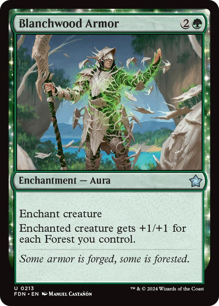 Image for Blanchwood Armor (213) (FDN) - Magic: The Gathering