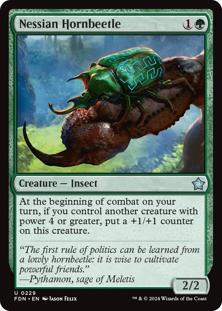 Image for Nessian Hornbeetle (229) (FDN) - Magic: The Gathering