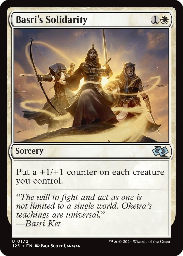 Image for Basri's Solidarity (172) (J25) - Magic: The Gathering