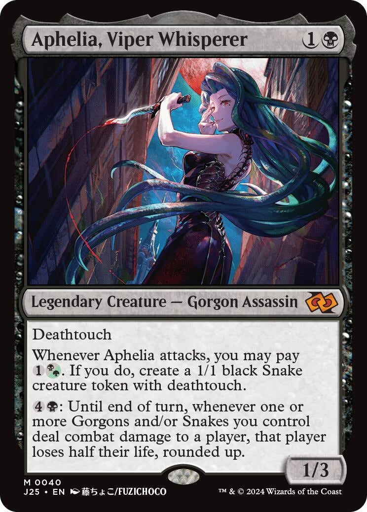 Image for Aphelia, Viper Whisperer (Anime) (40) (J25) - Magic: The Gathering