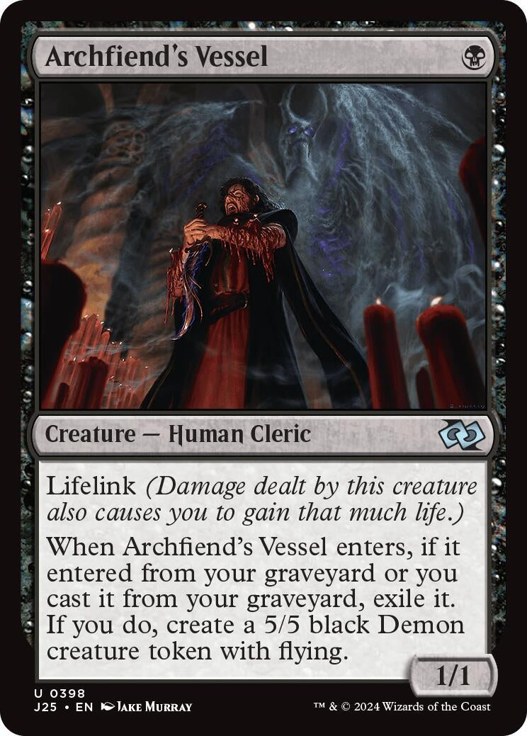 Image for Archfiend's Vessel (398) (J25) - Magic: The Gathering