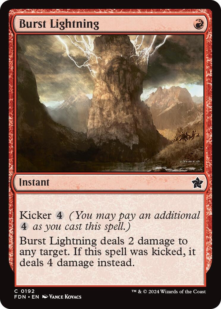 Image for Burst Lightning (192) (FDN) - Magic: The Gathering