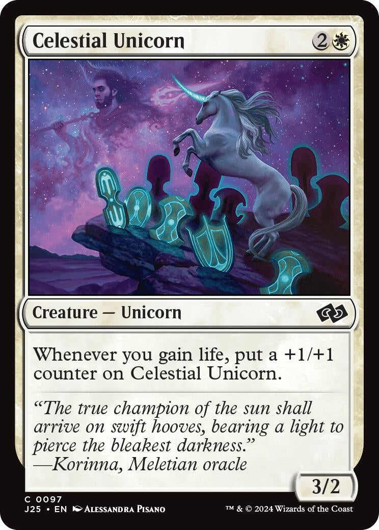 Image for Celestial Unicorn (97) (J25) - Magic: The Gathering