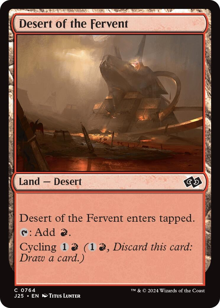 Image for Desert of the Fervent (764) (J25) - Magic: The Gathering