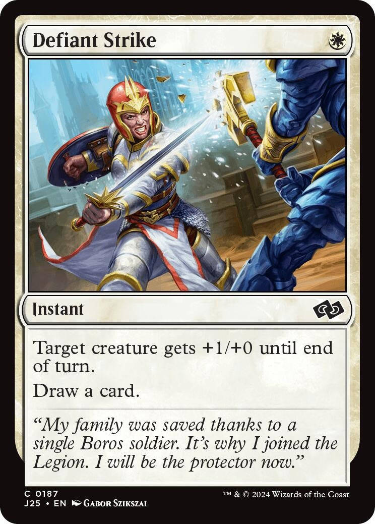 Image for Defiant Strike (187) (J25) - Magic: The Gathering