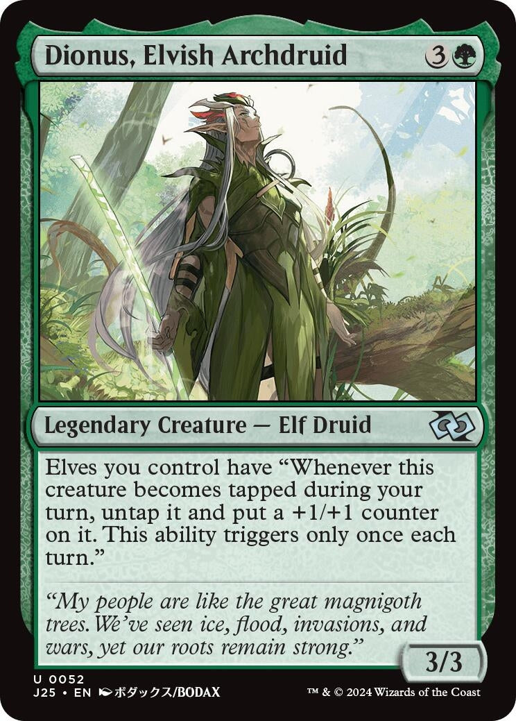 Image for Dionus, Elvish Archdruid (Anime) (52) (J25) - Magic: The Gathering