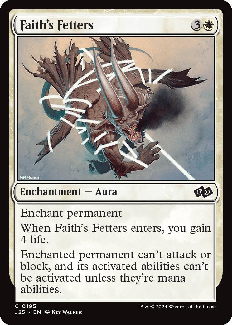 Image for Faith's Fetters (195) (J25) - Magic: The Gathering