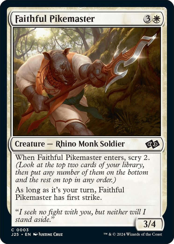 Image for Faithful Pikemaster (3) (J25) - Magic: The Gathering