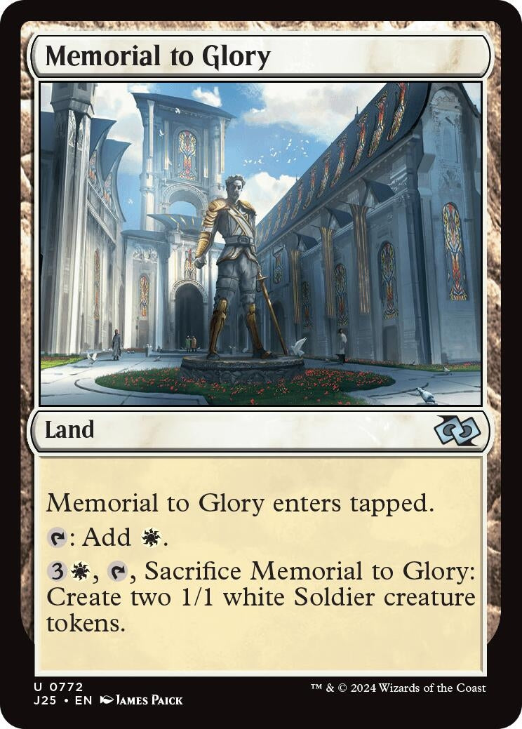 Image for Memorial to Glory (772) (J25) - Magic: The Gathering