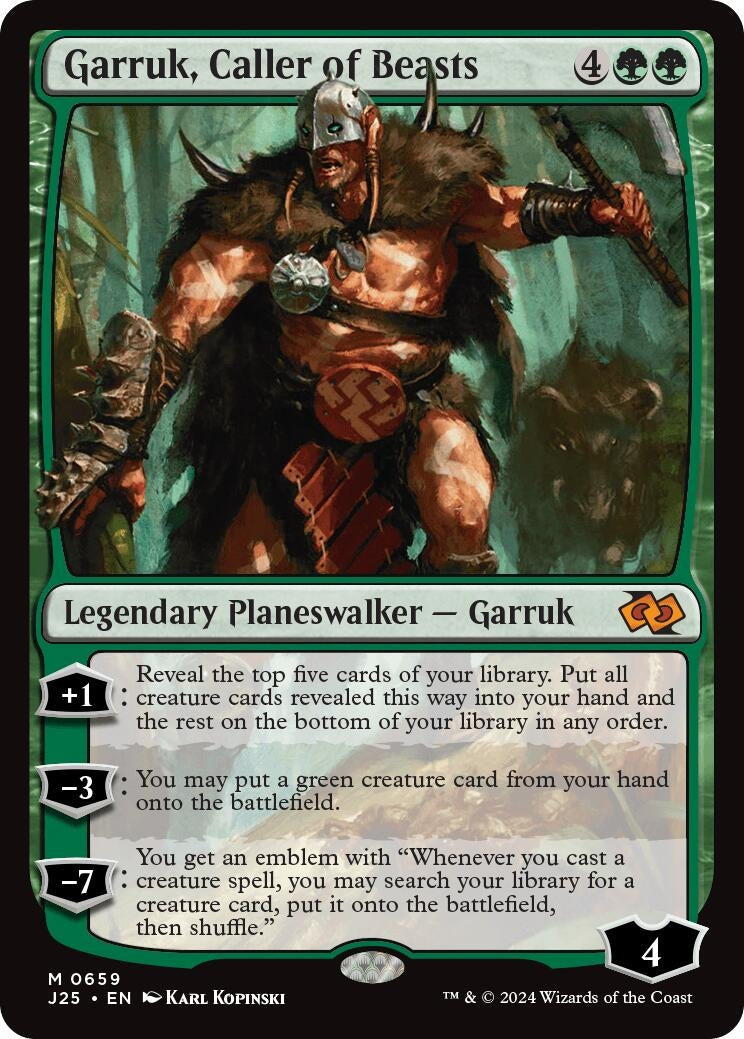 Image for Garruk, Caller of Beasts (659) (J25) - Magic: The Gathering