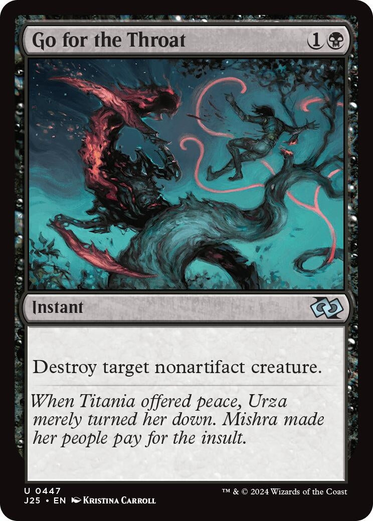 Image for Go for the Throat (447) (J25) - Magic: The Gathering