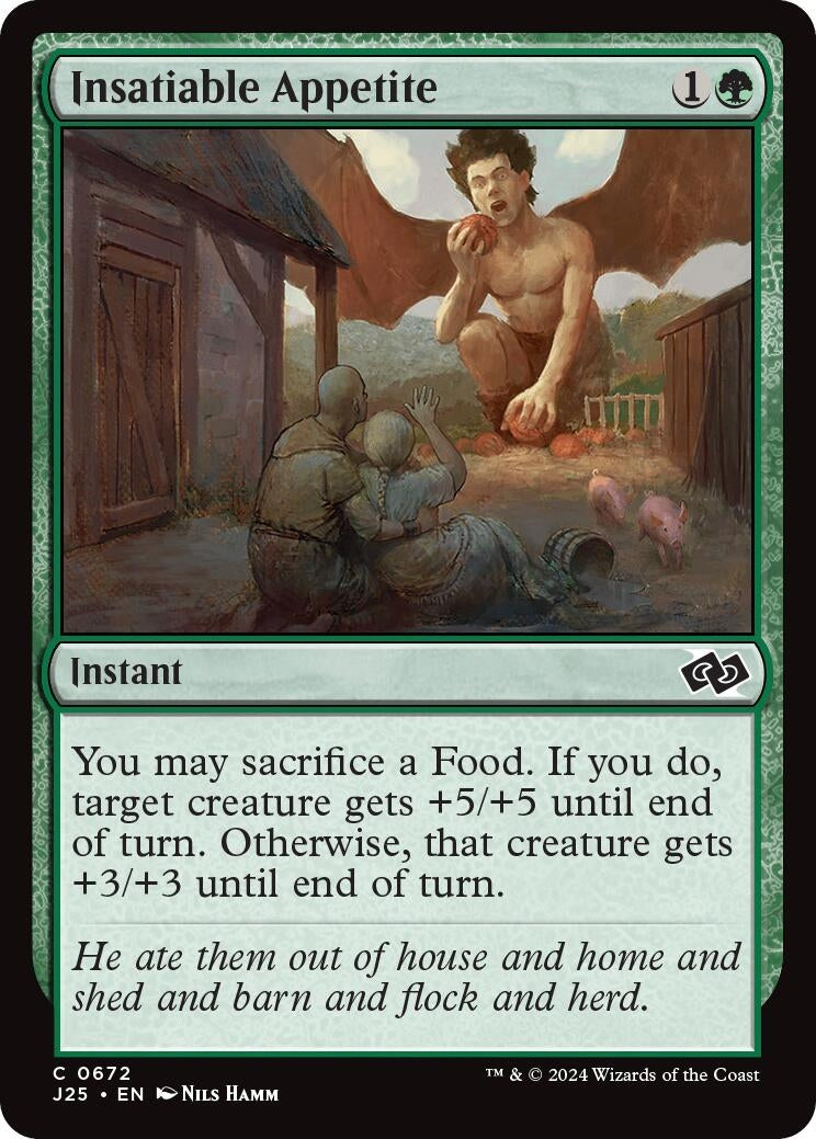 Image for Insatiable Appetite (672) (J25) - Magic: The Gathering