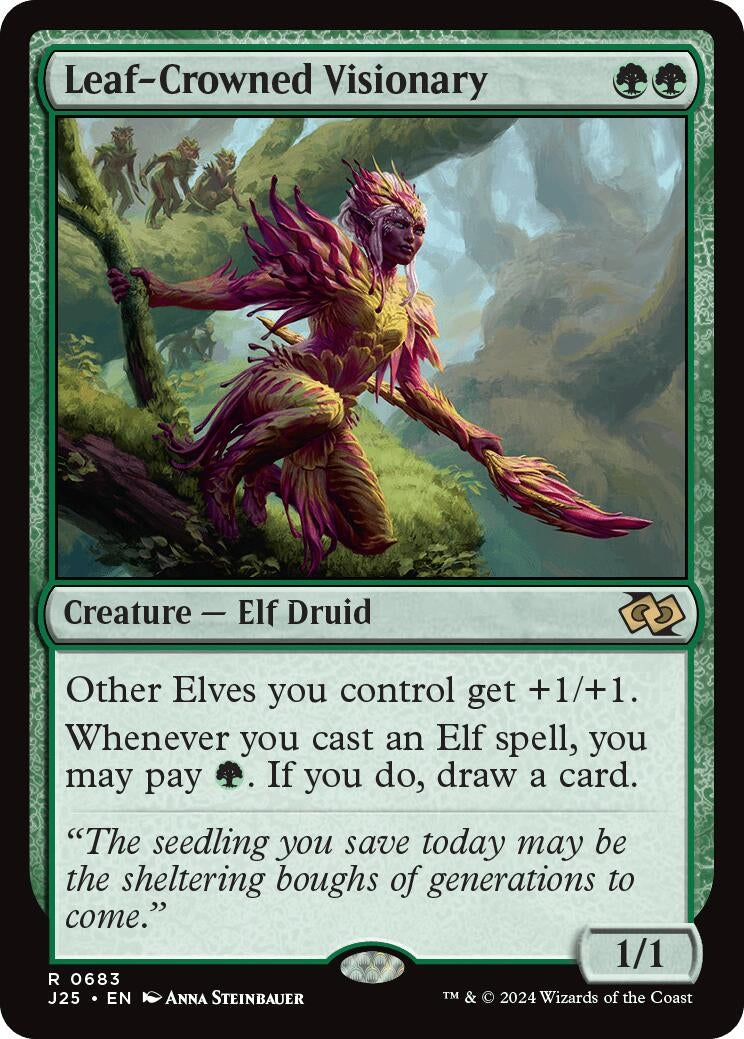 Image for Leaf-Crowned Visionary (683) (J25) - Magic: The Gathering