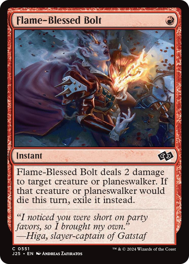 Image for Flame-Blessed Bolt (551) (J25) - Magic: The Gathering