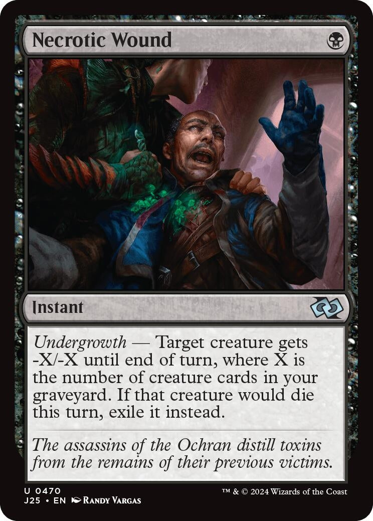 Image for Necrotic Wound (470) (J25) - Magic: The Gathering